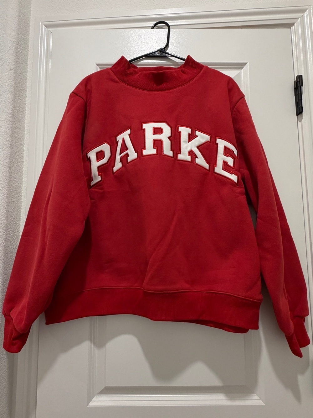 Parke Varsity Mockneck in Crimson and White (Sold Out) L/XL